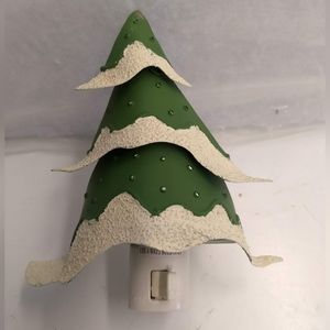 Evergreen Metal 2D Layered Pine Tree Christmas Night Light Holiday Décor 4"h